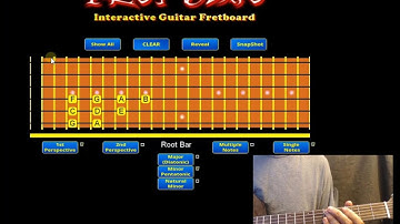 Connecting minor pentatonic scales in 1-4-5 chord progressions.