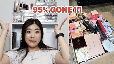 CUTTHROAT Whole Makeup Collection Declutter || Road to a Functional Minimalist Collection