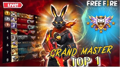 New Grandmaster Top 1 Push V Badge Lobby ❤ FF LIVE ✌ Free Fire LIVE!  #gaming #freefire #gmrrobiul