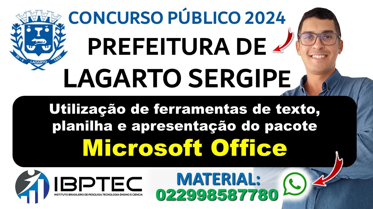 Utilização de ferramentas de texto, planilha e apresentação do pacote Microsoft Office Word, Excel