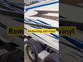 Removing the vinyl graphics on this boat #detailing #boat
