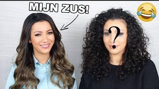 MIJN ZUS DOET MIJN MAKEUP | Challenge