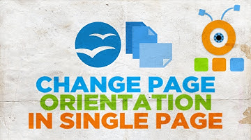 How to Change Page Orientation in Single Page in Open Office