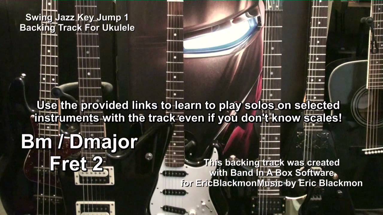 Swing Jazz Backing Track With Key Jump For Ukulele Solo With Lesson