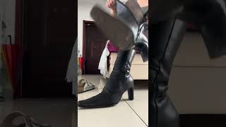 Asmr Lady Taking Off Leather Boots For Sleep