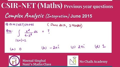 Complex Analysis (Integration), CSIR UGC NET Question, June 2015 (Q.ID.M(NET)CA04S)