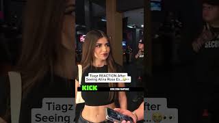 Tiagz reaction after seeing Alina Rose EX #kickclips #tiagz #alina #kickpads #interview #clips #fyp