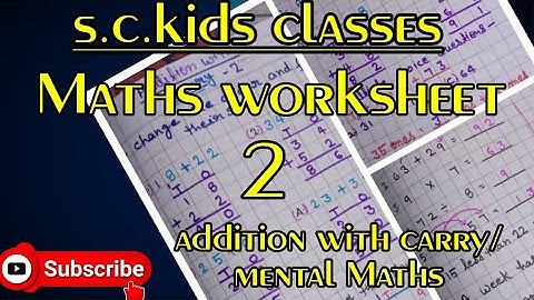 addition with carry||Maths class2||Mentalmths class2||maths worksheet|| addition class2