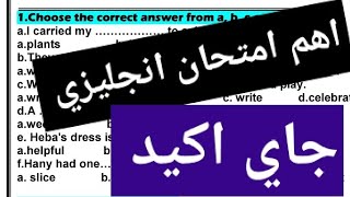 اقوى امتحان انجليزي متوقع للصف الرابع الابتدائي الترم الثاني 2023 نماذج الوزاره رابعة ابتدائى