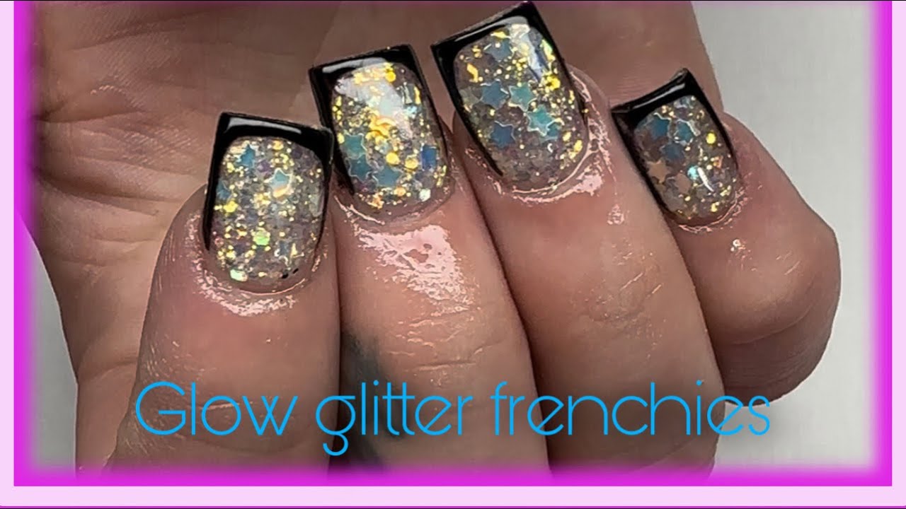 glitter frenchie tutorial 💕💕 #nails #nailinspo #nailtutorial