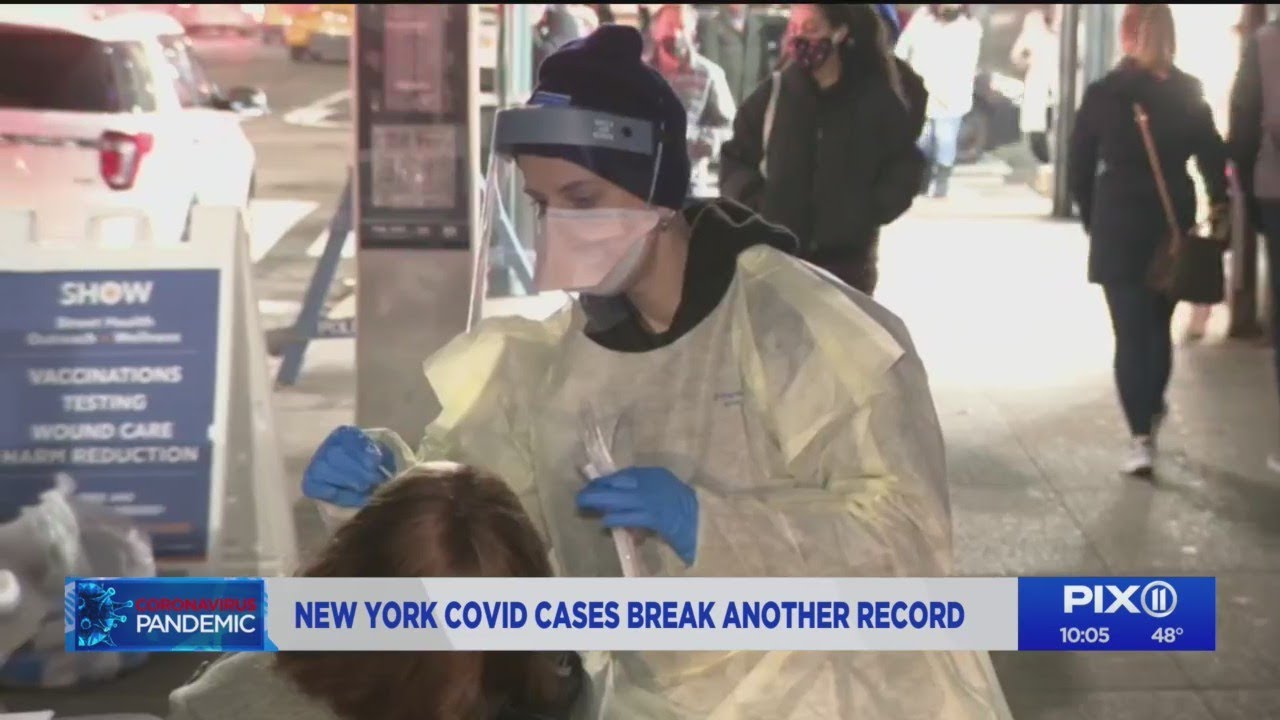 New York COVID cases break another record - YouTube