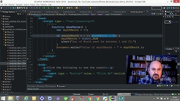 JavaScript Dersi 6 ECLIPSE IDE üzerinde JavaScript Kodları Live Preview ile Ön İzlemeli....