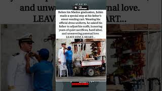 A FATHER'S SACRIFICE! ❤️ Marine visits street vendor father to honor his hard work! 🇺🇸 #shorts