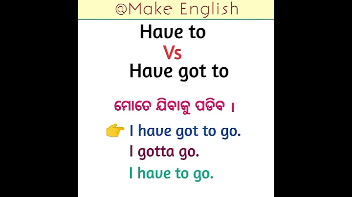 #shorts Difference between Have to & Have got to @Make English