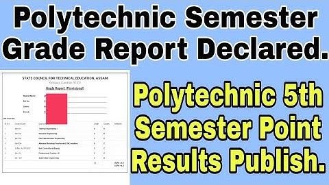 Polytechnic Semester Grade Report Declared/ Polytechnic 5th Semester Point Results Publish