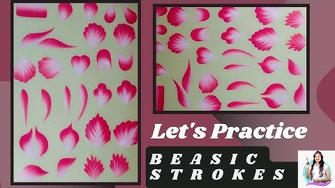 Basics of One stroke painting| Instructional video | Step by step acrylic painting #basics #beginner