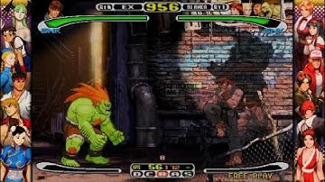 Evil Ryu vs Blanka/Dhalsim/Benimaru/Yuri: Capcom vs SNK Pro