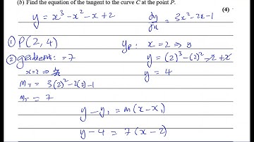 EDEXCEL IAL P1 new Practice Paper A Q7  Differentiation Tangents & Normals