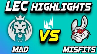 MAD Lions vs Misfits Gaming highlights LEC Summer 2022 Jornada 13 | Español