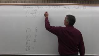 ACCUPLACER Review: Elementary Algebra Problem 12 - Mathematics with Dan Avedikian