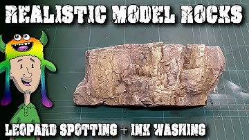 Modelling Realistic Rocks - Leopard Spotting & Ink Wash Technique