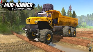 Spintires: MudRunner - URAL POLAR EXPLORER Monster Truck Test on a Difficult Track