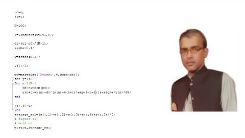 Euler Maruyama Method for Stochastic Differential Equation | Matlab Coding | Dr Yasir Nawaz