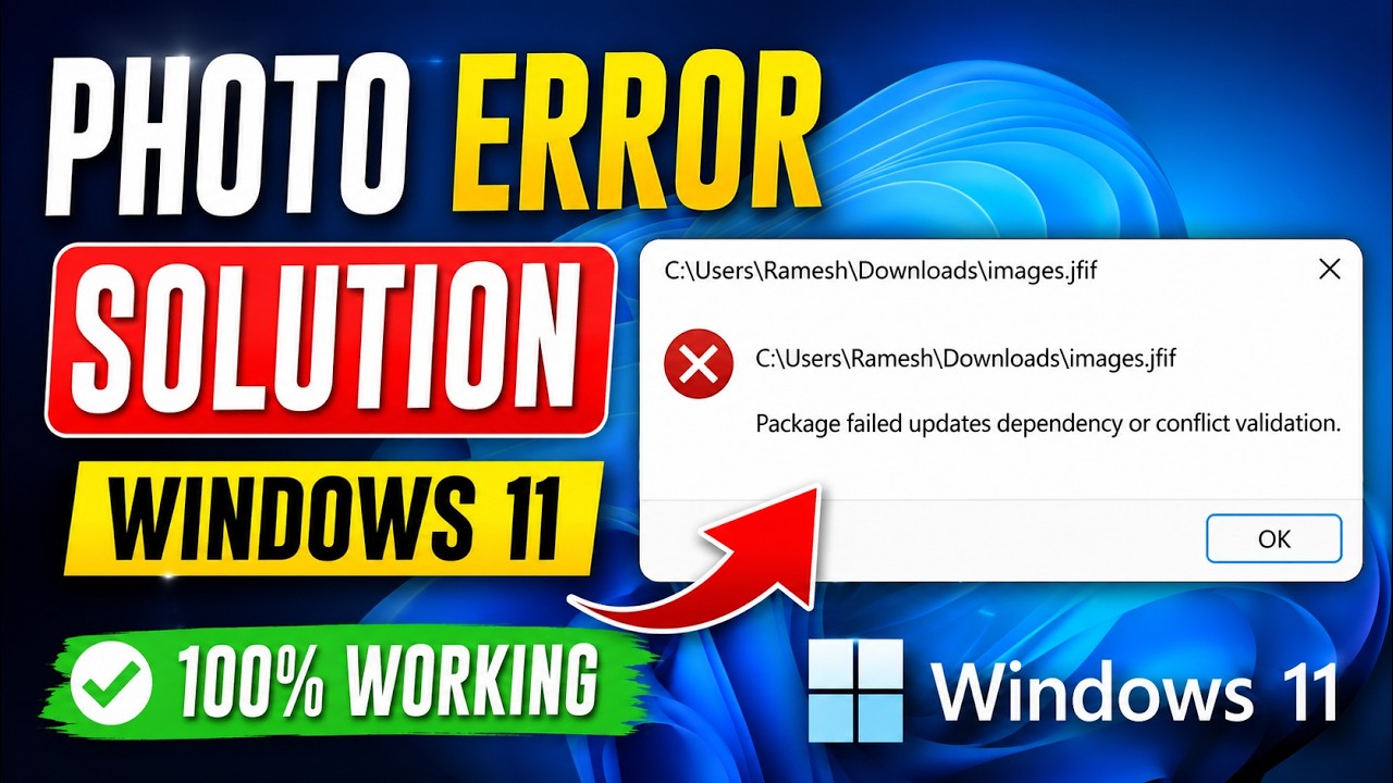 Windows 11 Photos App Error Fix ⚡ 100% Working | Package Failed Updates Error #Shorts