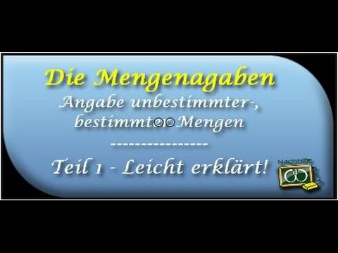 Die Mengenangaben Franzosisch Grammatik Teil 1 Youtube