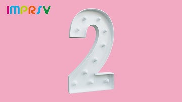 4FT Light Up Number 2 User Guide (Round Font)