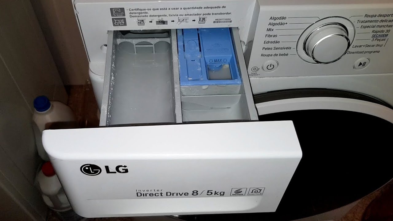 LG Washer Dryer Inverter Direct Drive 8/5 Kg F4J6TM0W: Cleaning the