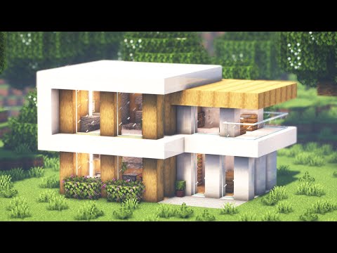 ⚒️ Minecraft Tutorial  Casa MODERNA (de MADEIRA) ⚒️ 