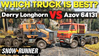 Derry Longhorn 4520 VS Azov 64131 - SnowRunner Best Truck Comparison