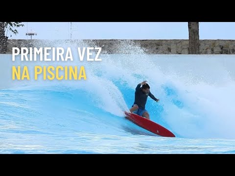 PRIMEIRA VEZ NUMA PISCINA DE ONDAS// PRAIA DA GRAMA!!