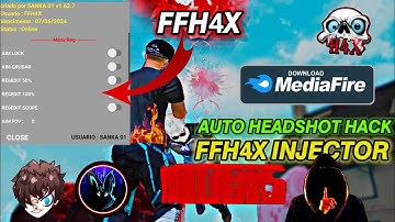 💯ffh4x Auto Headshot Hack‼️ New Injector FF || Free Fire Esp Name Mod Menu Injector Hack #OB32