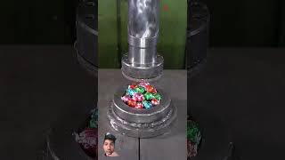 Candy vs. 150 ton hydraulic press 🫣 #hydraulic