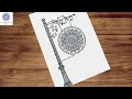 How to draw mandala for beginners  mandala art  step by step with measurements  mandala drawing