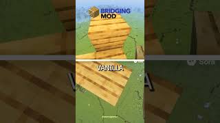 Bridging Mod vs Vanilla Minecraft #shorts