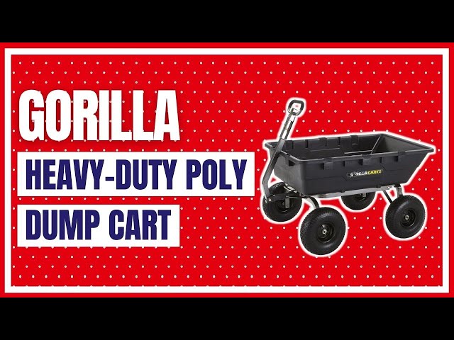 GORILLA CARTS 1,500 lb. Super Heavy Duty Poly Dump Cart GOR10-16 - The Home  Depot