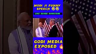 Modi ji funny speech ??godi Media #shorts #new #news