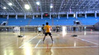 20120605 羽球_中正堂_阿魁+小篁 V.S 卜柔+俊成