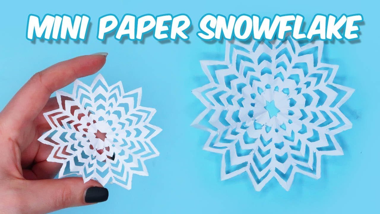 Mini Paper Snowflake DIY / How to make mini&cool Paper Snowflakes