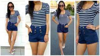 Highwaisted Shorts with Pockets Tutorial