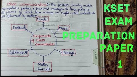K-SET/NET exam preparation/paper 1 communication explanation in kannada | mass media and society