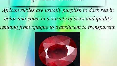 A Guide to Different Types Of Ruby Gemstones