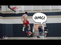 Surprising hoopers with my crazy dunks