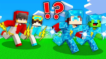 STORM ARMOR Speedrunners vs ZEUS Armor Hunters : JJ and Mikey vs Cash and Nico in Minecraft Maizen!