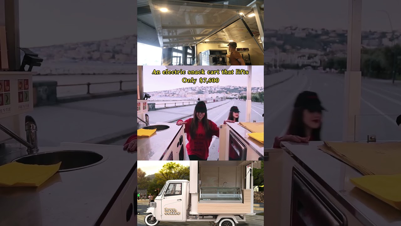 Innovative Lift-Top Electric Tricycle for Street Food 