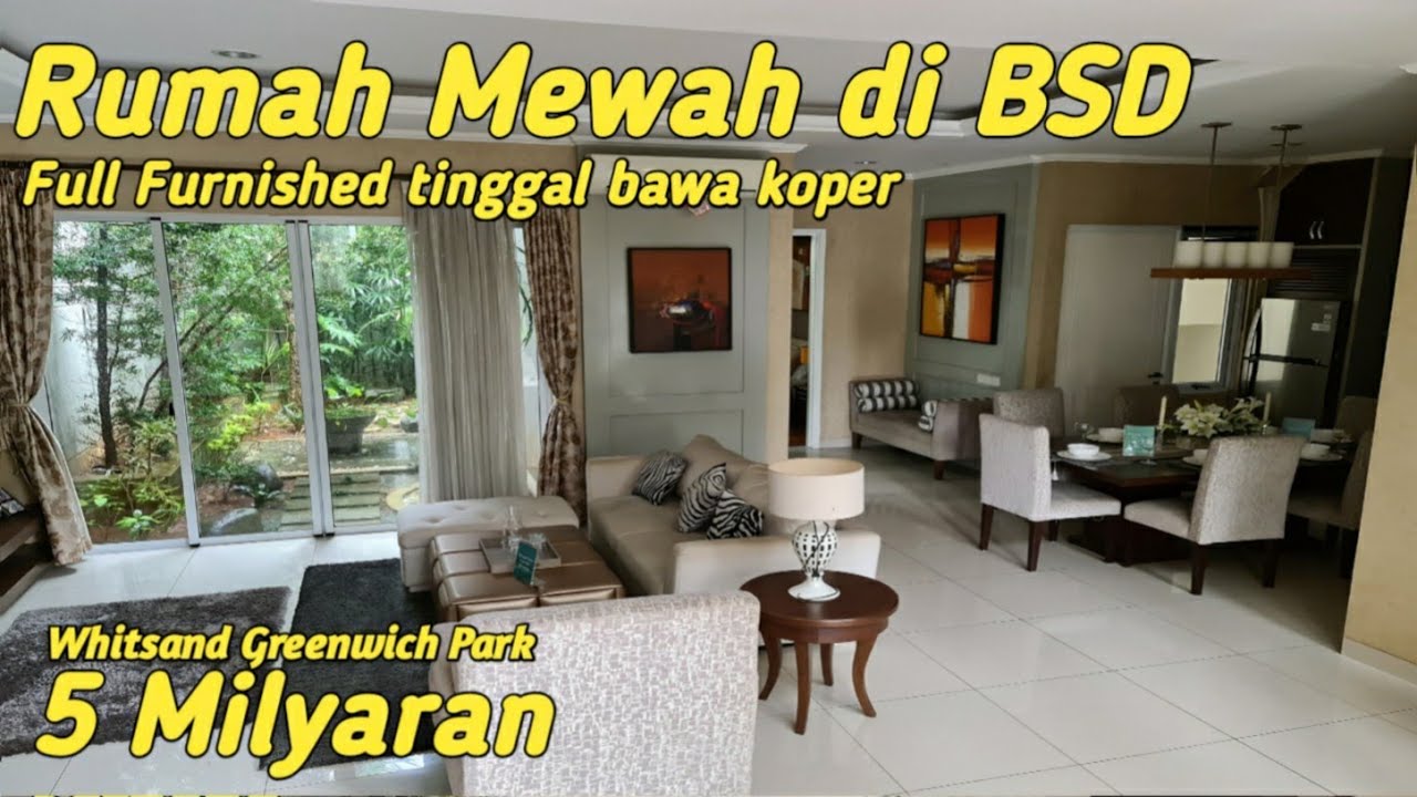 Rumah Modern Klasik Full Furnished Mewah di BSD City Whitsand Greenwich Park
