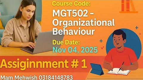 MGT502 Assignment 1 Solution | Organizational Behaviour | Fall 2025 | VU Latest Solved Assignment